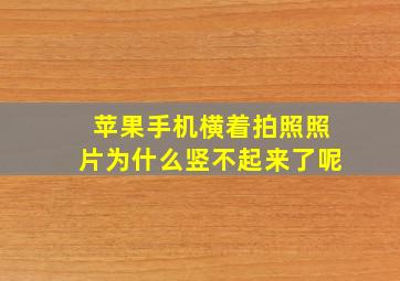 苹果手机横着拍照照片为什么竖不起来了呢