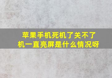 苹果手机死机了关不了机一直亮屏是什么情况呀