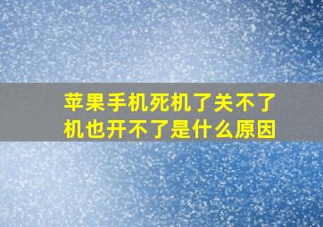 苹果手机死机了关不了机也开不了是什么原因