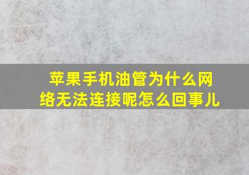 苹果手机油管为什么网络无法连接呢怎么回事儿