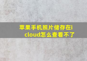 苹果手机照片储存在icloud怎么查看不了