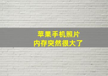 苹果手机照片内存突然很大了