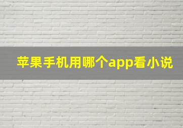 苹果手机用哪个app看小说