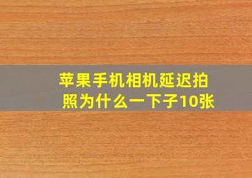 苹果手机相机延迟拍照为什么一下子10张