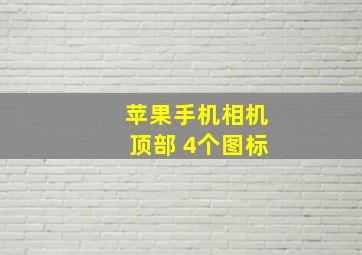 苹果手机相机顶部 4个图标