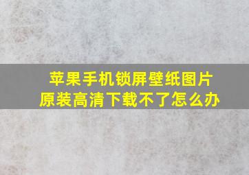 苹果手机锁屏壁纸图片原装高清下载不了怎么办