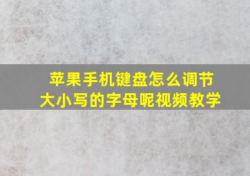 苹果手机键盘怎么调节大小写的字母呢视频教学