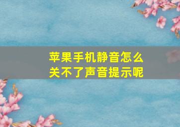 苹果手机静音怎么关不了声音提示呢