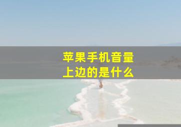 苹果手机音量上边的是什么