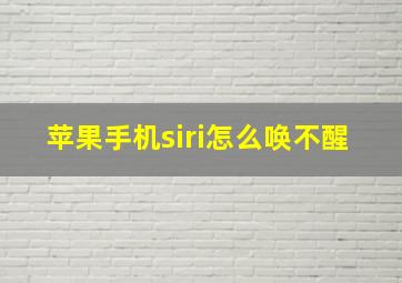 苹果手机siri怎么唤不醒