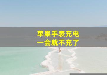 苹果手表充电一会就不充了