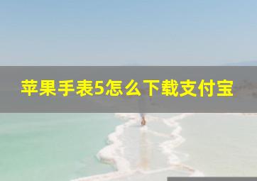 苹果手表5怎么下载支付宝