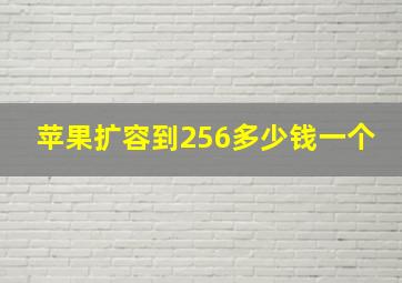 苹果扩容到256多少钱一个