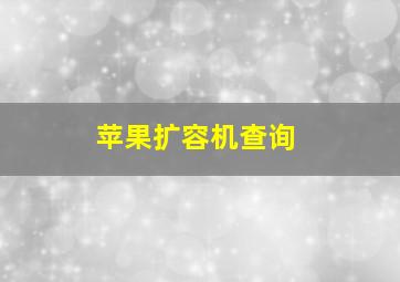 苹果扩容机查询