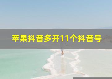 苹果抖音多开11个抖音号