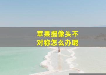 苹果摄像头不对称怎么办呢