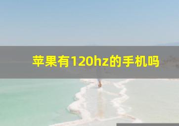 苹果有120hz的手机吗