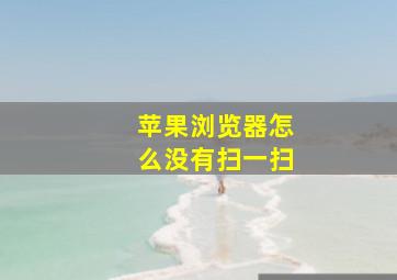 苹果浏览器怎么没有扫一扫