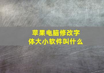 苹果电脑修改字体大小软件叫什么