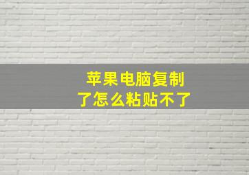 苹果电脑复制了怎么粘贴不了