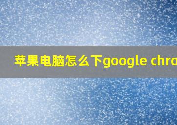 苹果电脑怎么下google chrome