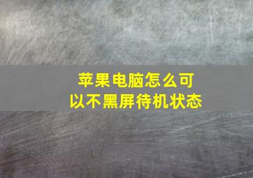 苹果电脑怎么可以不黑屏待机状态