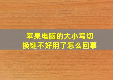 苹果电脑的大小写切换键不好用了怎么回事