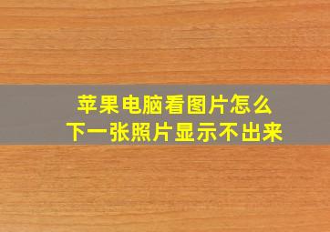 苹果电脑看图片怎么下一张照片显示不出来