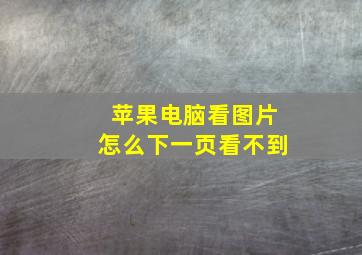 苹果电脑看图片怎么下一页看不到