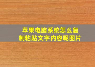 苹果电脑系统怎么复制粘贴文字内容呢图片