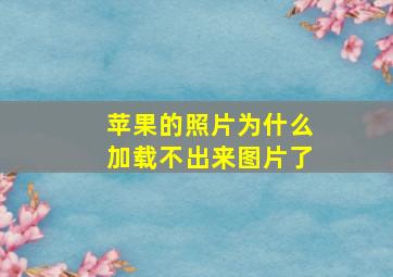 苹果的照片为什么加载不出来图片了