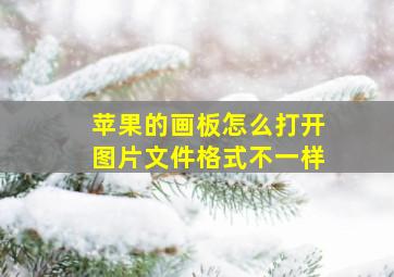 苹果的画板怎么打开图片文件格式不一样