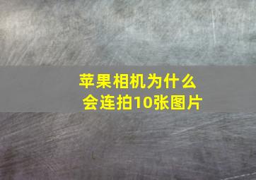 苹果相机为什么会连拍10张图片