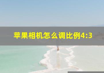 苹果相机怎么调比例4:3