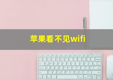 苹果看不见wifi