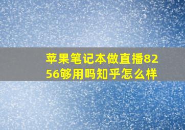 苹果笔记本做直播8256够用吗知乎怎么样