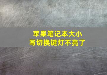 苹果笔记本大小写切换键灯不亮了