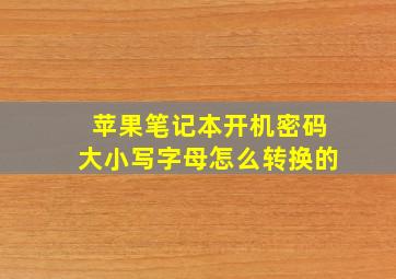 苹果笔记本开机密码大小写字母怎么转换的