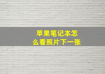 苹果笔记本怎么看照片下一张