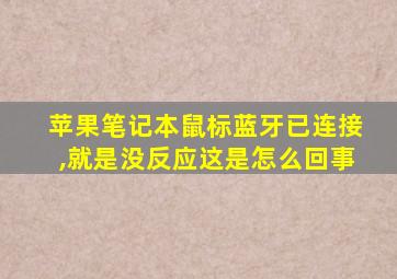 苹果笔记本鼠标蓝牙已连接,就是没反应这是怎么回事