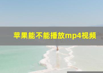 苹果能不能播放mp4视频