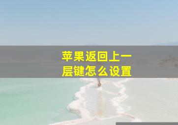 苹果返回上一层键怎么设置