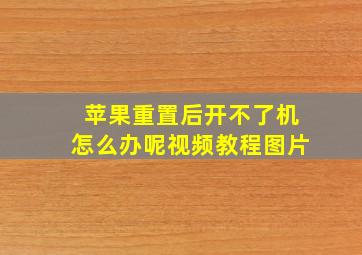 苹果重置后开不了机怎么办呢视频教程图片