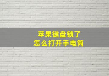 苹果键盘锁了怎么打开手电筒