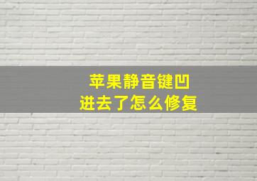 苹果静音键凹进去了怎么修复