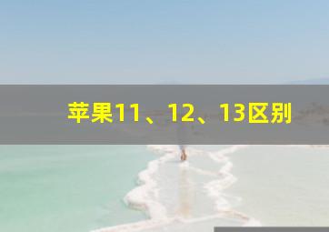 苹果11、12、13区别