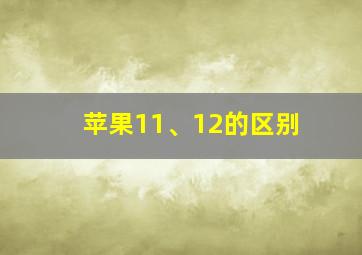 苹果11、12的区别