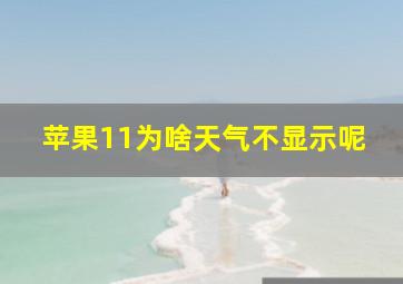 苹果11为啥天气不显示呢