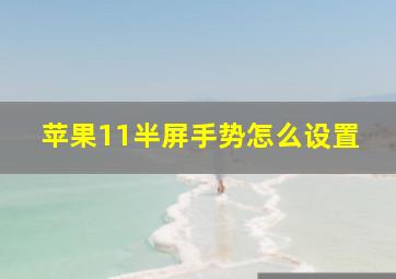 苹果11半屏手势怎么设置