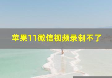 苹果11微信视频录制不了